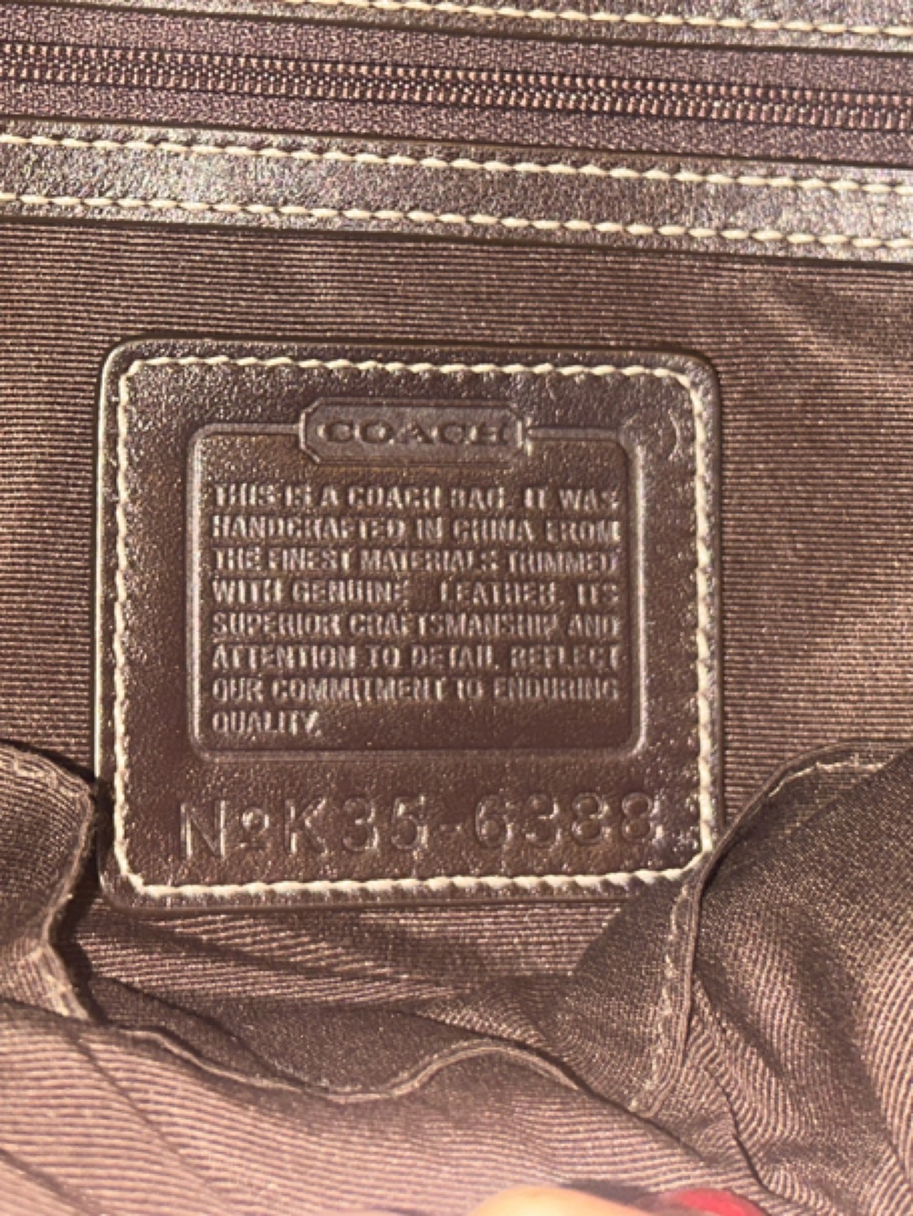 Coach Brown Signature Canvas and Dark Brown Leather Satchel - Picture 5 of 5